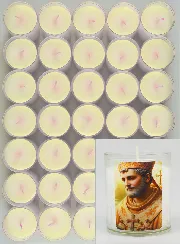 Set 48 Votief Kaarsen Heilige Franciscus van Sales