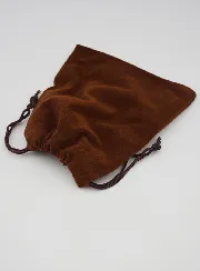 Rozenkrans-Cadeauzakje van Fluweel 12cm - Bruin