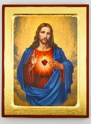 Religieuze iIcoon van het Heilig Hart van Jezus - 24 cm