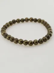 Natuurlijke Pyriet Armband - 6mm