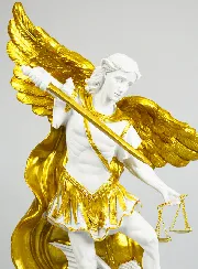 Religieus Beeld van Sint Michaël met Weegschaal - 40cm