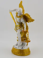 Religieus Beeld van de Aartsengel Michaël met Weegschaal - 14 cm