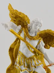 Religieus Beeld van de Aartsengel Michaël met Weegschaal - 14 cm