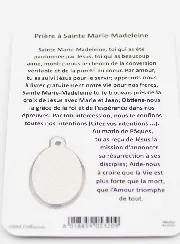 Gebedskaart & medaille - Heilige Maria Magdalena