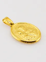 Medaille Heilige Jozef van Goudkleurig Roestvrij Staal - 21 mm