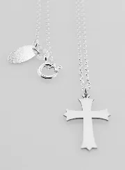 Religieuze Ketting en Kruis Hanger - 925 Zilver