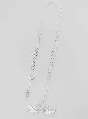 Religieus Collier Duiven en Harten - 925 Zilver