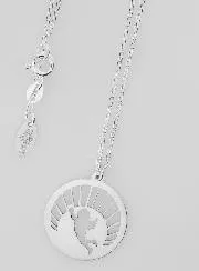 Religieus Collier Engel en Zon - 925 Zilver