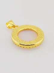 Goudkleurige Hanger Heilig Hart van Jezus van Parelmoer - 22 mm