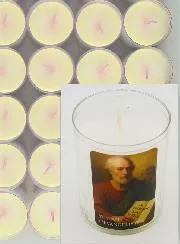Set van 24 Votiefkaarsen Johannes de Evangelist