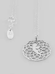 Religieus Collier Hanger Engel en Rozet - 20mm