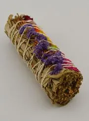 Witte Salie en Bonte Rozenblaadjes - Smudge Stick 30g