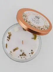 Zuiverings-kaars 256g - Witte Salie en Seleniet