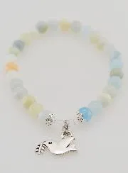 Armband Vormsel van Aquamarijn Edelstenen en Heilige Geest