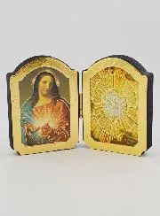 Tweeluik Icoon Vormsel - Jezus Heilig Hart en Heilige Geest