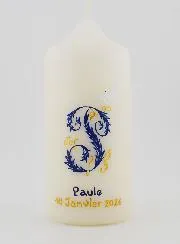 Kaars Herinnering aan het Vormsel Heilige Geest - Blauw