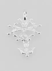 Vormsel Kruis Hanger - Heilige Geest Zilver