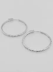 Opengewerkte Creool Oorbellen 40mm - Gerhodineerd 925 Zilver