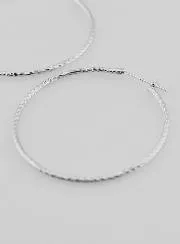 Gedraaide Creool Oorbellen van Gerhodineerd 925 Zilver - 40mm