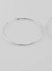 Gedraaide Creool Oorbellen van Gerhodineerd 925 Zilver - 40mm