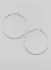 Gehamerde Creool Oorbellen van Gerhodineerd 925 Zilver - 40mm