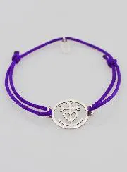 Armband Zilver en Touw - Kruis van Camargue