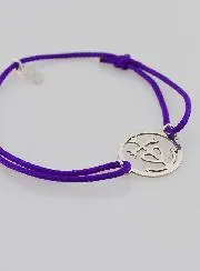 Armband Zilver en Touw - Kruis van Camargue