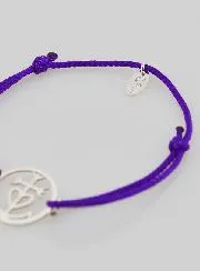 Armband Zilver en Touw - Kruis van Camargue