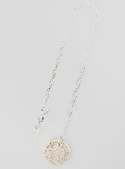 Religieuze Halsketting Glas-in-Lood - Zilver en Parelmoer