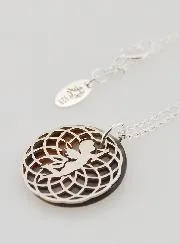 Religieus Collier Engel - Zilver en Zwart Parelmoer