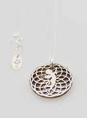 Religieus Collier Engel - Zilver en Zwart Parelmoer