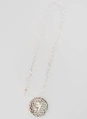 Religieus Collier Engel - Zilver en Zwart Parelmoer