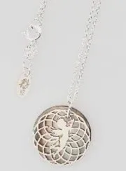 Religieus Collier Engel - Zilver en Zwart Parelmoer
