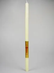 Doopkaars Ivoor en Goud - 50cm