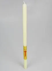 Doopkaars Ivoor en Goud - 50cm