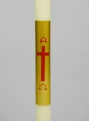 Doopkaars Ivoor en Goud - 50cm