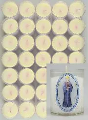 Set 10 Votiefkaarsen Onze Lieve Vrouw van Pontmain