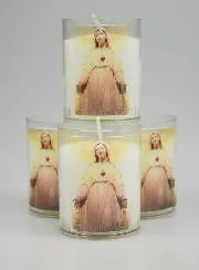 Set van 4 Votiefkaarsen Onze Lieve Vrouw van Pellevoisin