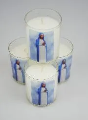 Set van 4 Votiefkaarsen Onze Lieve Vrouw van Kibeho