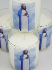 Set van 4 Votiefkaarsen Onze Lieve Vrouw van Kibeho