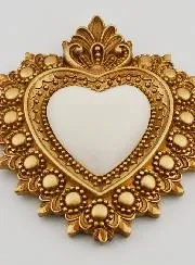 Ex Voto Wanddecoratie Goud en Ivoor - 13cm
