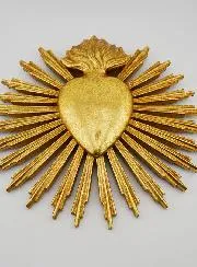 Ex Voto Stralend Hart Muurdecoratie - 25cm