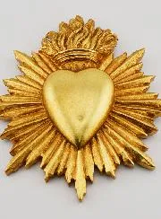 Ex Voto Muur Decoratie Stralend Hart - 17cm