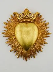 Ex Voto Wanddecoratie Gekroond Hart - 18cm