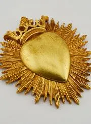 Ex Voto Wanddecoratie Gekroond Hart - 18cm