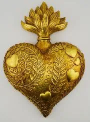 Ex Voto Muurdecoratie Versierd Hart - 28cm