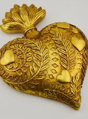 Ex Voto Muurdecoratie Versierd Hart - 28cm
