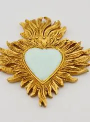 Ex Voto Wanddecoratie Goud en Amandel Groen - 12cm