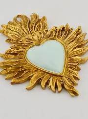 Ex Voto Wanddecoratie Goud en Amandel Groen - 12cm