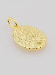 Vergulde Hanger en Zirkoon Heilig Hart van Maria - 19 mm